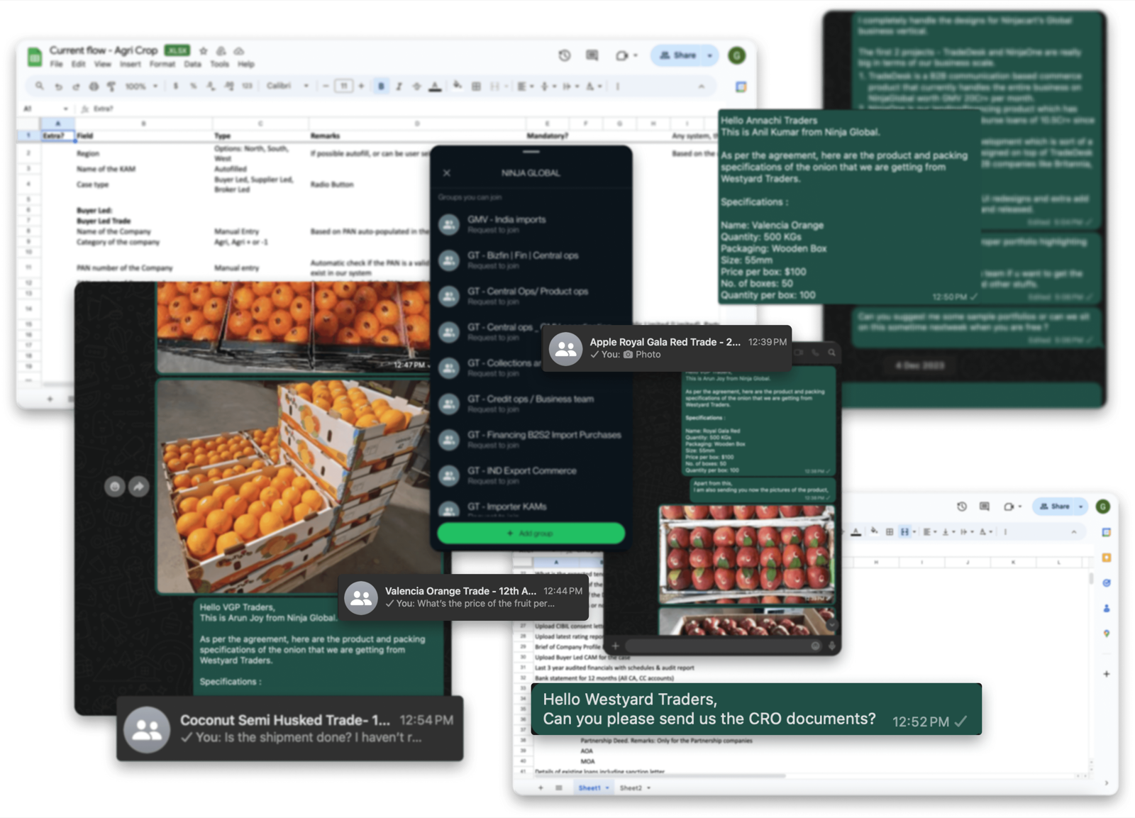 Messed-up WhatsApp groups and Excel sheets tracking trades