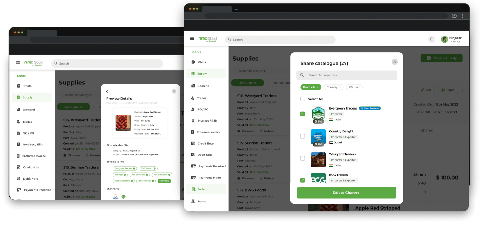 Share and track supplies in a few clicks